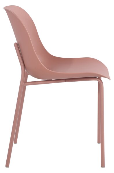 IDEPAR Designová jídelní židle ALUMA - lososová