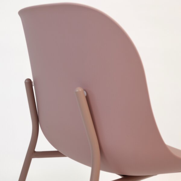 IDEPAR Designová jídelní židle ALUMA - lososová