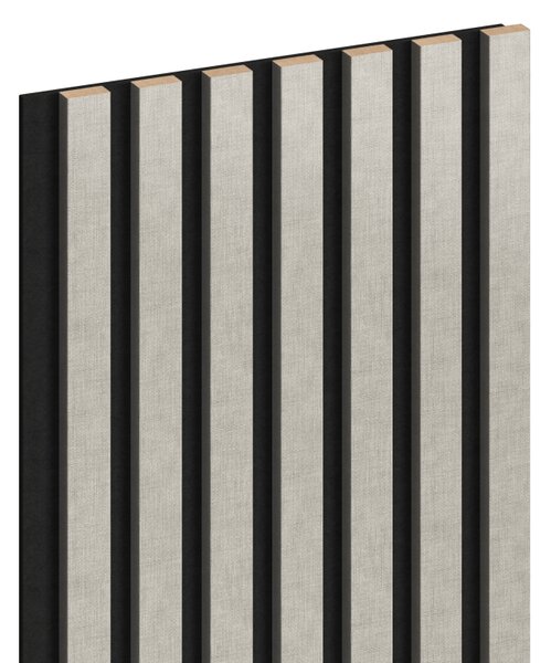 Mexen Lam-F, akustické stěnové lamely 275 × 31,5 cm, filc 6 mm, len šedý, S105-275317-2812-068