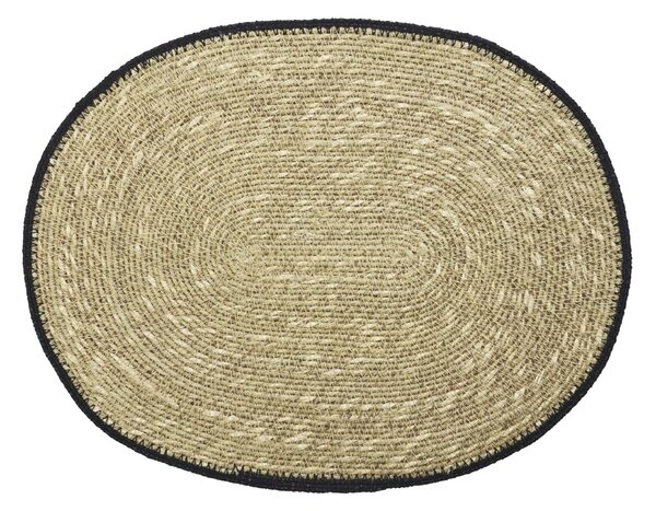 Prostírání Seagrass Black Rim – set 2 ks Přírodní