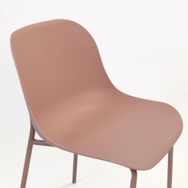 IDEPAR Designová jídelní židle ALUMA - lososová