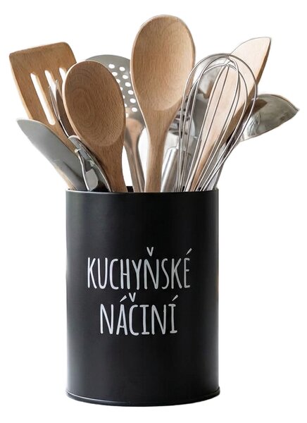 Orion Dóza, plechová, černá, bez víka, KUCHYŇSKÉ NÁČÍNÍ