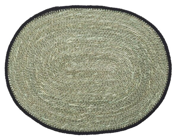 Prostírání Seagrass Black Rim – set 2 ks Přírodní