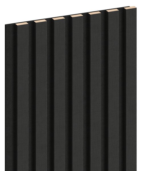 Mexen Lam-F, akustické stěnové lamely 275 × 31,5 cm, filc 6 mm, len černý, S105-275317-2812-069