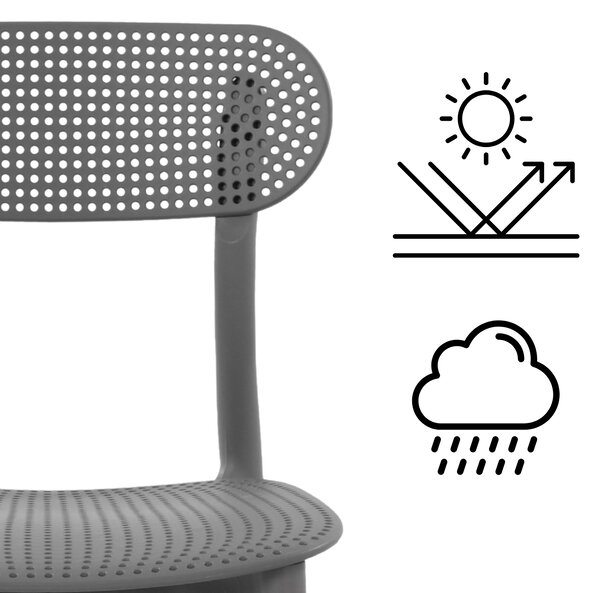 IDEPAR Designová jídelní židle TOLA - šedá