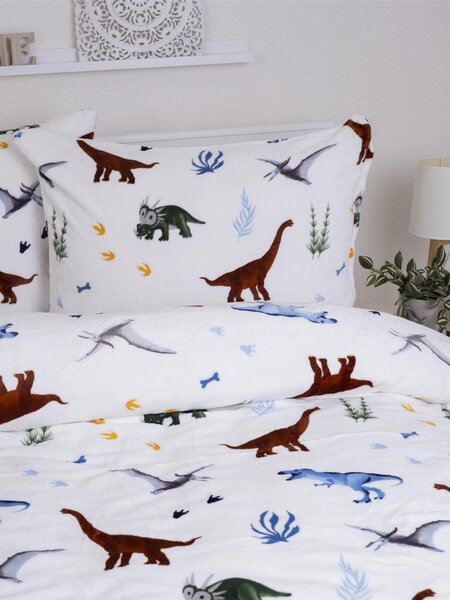 MK Lůžkoviny Mikroplyšové povlečení Exclusive – Dinosauři 140 × 200 cm, 70 x 90 cm
