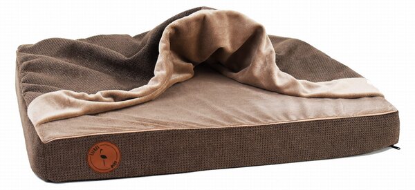 Lauren Design Ortopedická matrace pro psy Luna, hnědá Velikost: S - 55 x 45 cm