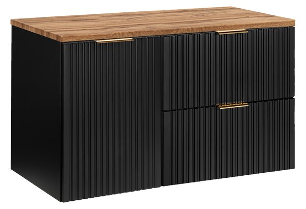 Comad Koupelnová skříňka pod deskové umyvadlo SET-ADB B Wotan 100 černá/dub wotan