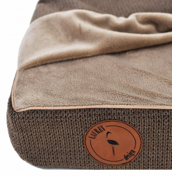 Lauren Design Ortopedická matrace pro psy Luna, hnědá Velikost: S - 55 x 45 cm