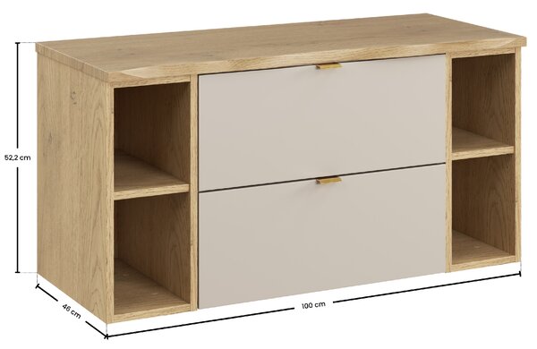 Comad Koupelnová skříňka pod deskové umyvadlo SET-DC B NAT Cremona 100 dub cremona/kašmír mat