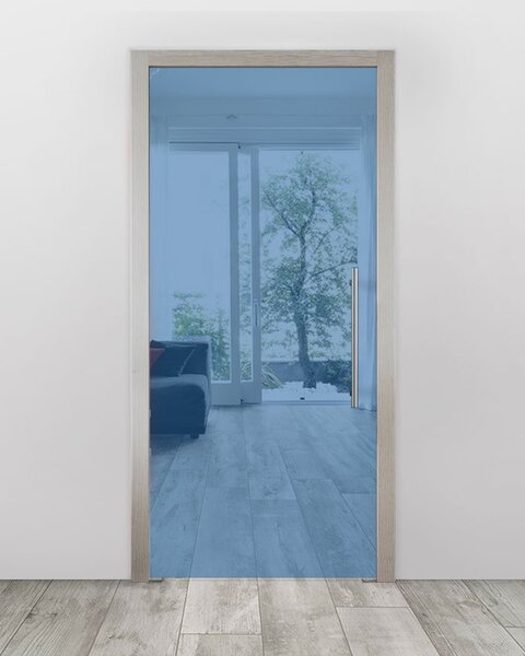 Celoskleněné dveře do pouzdra - Planibel modrá Průchozí šířka (cm): 60, Průchozí výška (cm): 210