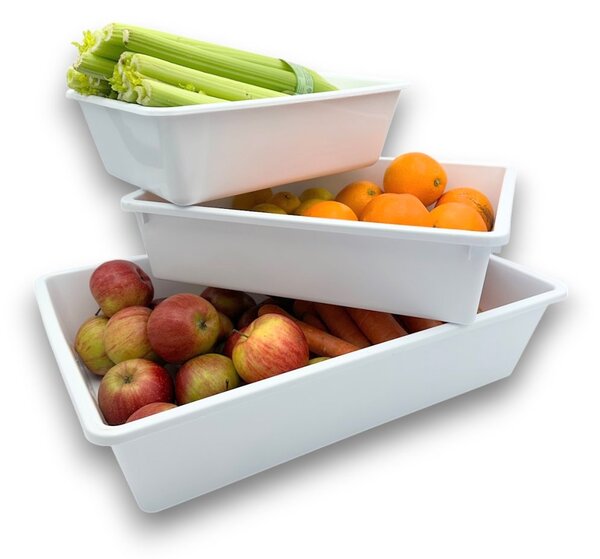 Usporadejto.cz Organizér, úložný box do spíží, šuplíků, TRAY - 39 x 29 x 10cm (10l), bílá