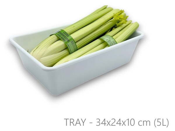 Usporadejto.cz Organizér, úložný box do spíží, šuplíků TRAY - 34 x 24 x 10cm, bílá