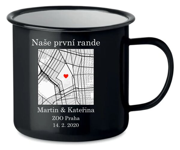 Personalizovaný plecháček s mapou