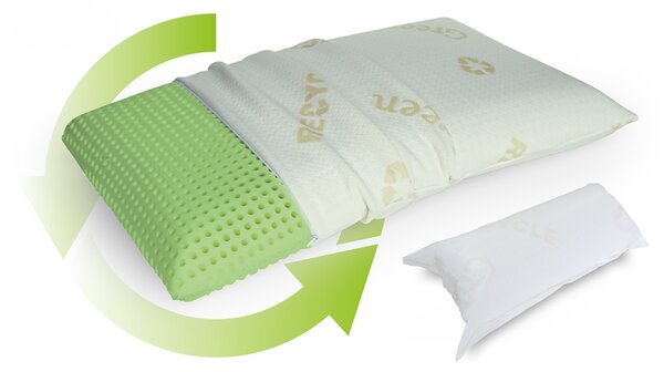 Polštář GREEN RECYCLE AIR 73x42 cm z paměťové pěny s použitím bio-polyolů