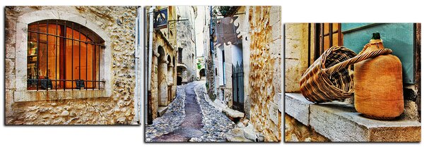 Obraz na plátně - Stará středomořská ulice - panoráma 5151E (90x30 cm)