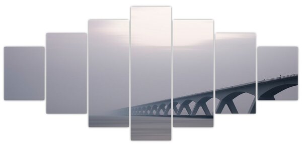 Obraz mostu v mlze (210x100 cm)