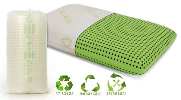 Polštář GREEN RECYCLE AIR 73x42 cm z paměťové pěny s použitím bio-polyolů