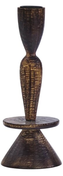 Dřevěný svícen Dark Natural 18 cm