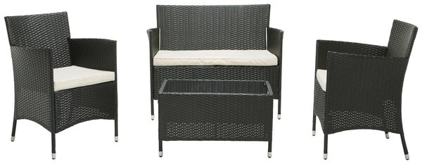 ZAHRADNÍ SESTAVA 4dílné, kov, plast, sklo, textil Ambia Garden - Online Only zahradní nábytek, Online Only