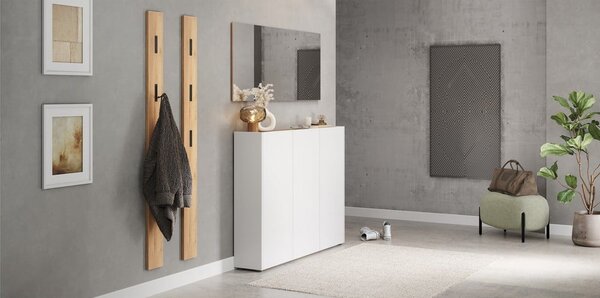 Bílá skříňka v dekoru dubu 138x105x25 cm Libbiano – Germania