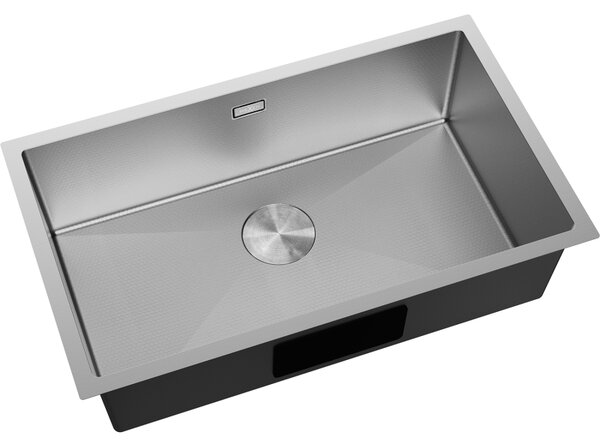 Mexen Trixo, 1-komorový nerezový dřez 750 x 440 mm, broušená ocel, vzor voština, 6415751000-01HC