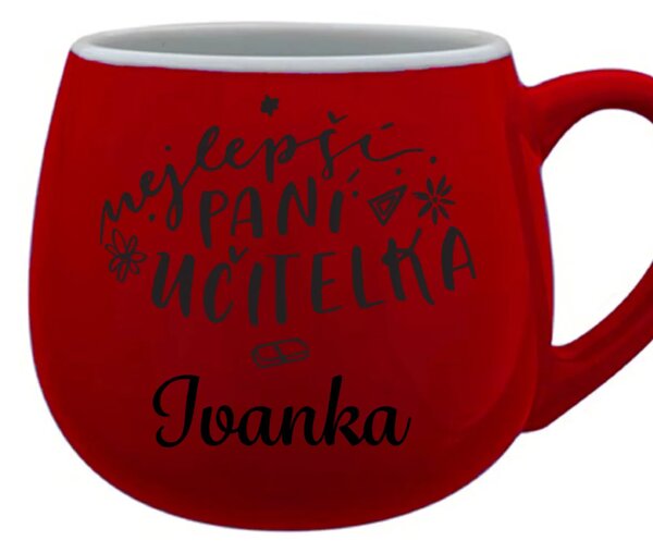 Personalizovaný keramický hrneček - NEJLEPŠÍ PANÍ UČITELKA