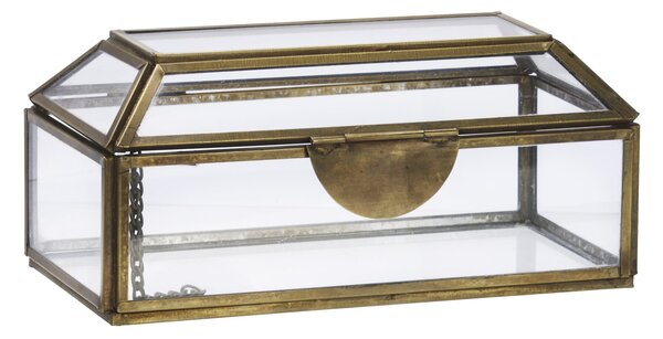 Skleněný box Aged Brass