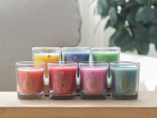 Arôme Sada vonných svíček BALANCED CHAKRA - 7ks, 50g/ks