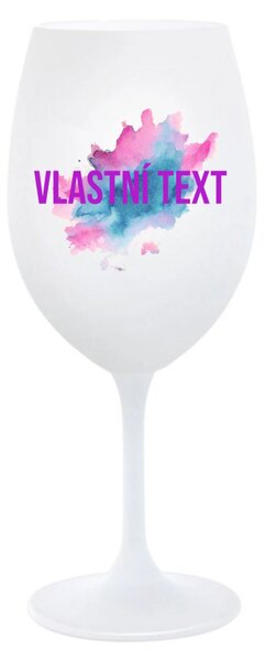 Personalizovaná sklenička na víno - Akvarelový otisk