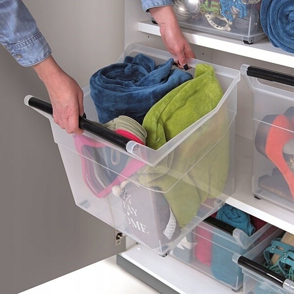 Prosperplast Úložný box, úzký s madlem, systémový NUK, 38x38x38, 44l