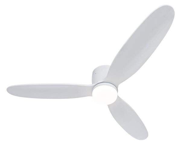 Stropní ventilátor bílý 132 cm vč. LED stmívatelný s dálkovým ovládáním - Sofio