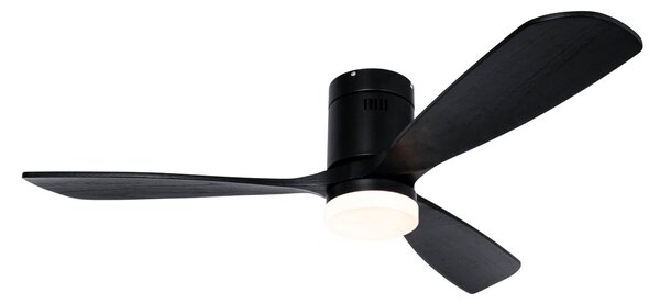 Chytrý stropní ventilátor černý 132 cm vč. LED stmívatelné s dálkovým ovládáním - Sofia