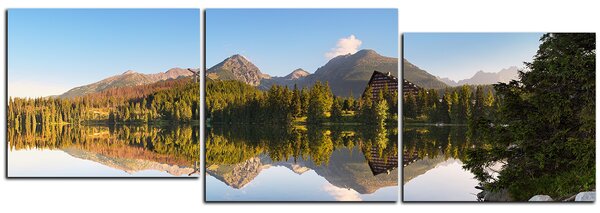 Obraz na plátně - Štrbské pleso - panoráma 5158E (90x30 cm)