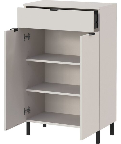 Krémová vysoká koupelnová skříňka 60x97 cm Arcena – Germania