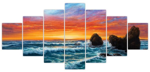 Obraz - Západ slunce (210x100 cm)