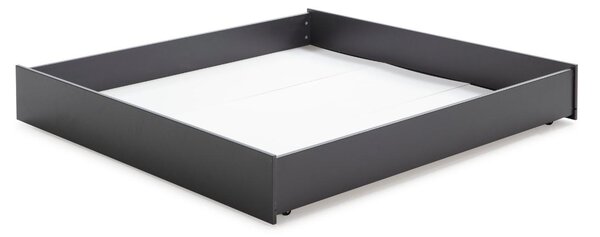 Antracitově šedá borovicová zásuvka k posteli Marckeric Enara 137 x 147 cm