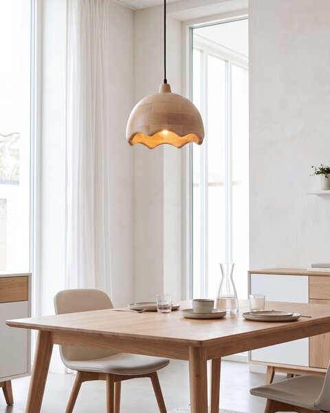 Závěsná lampa GOMATI Mangové dřevo Světle hnědá