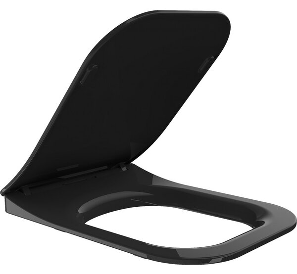 Mexen Teo, slim WC deska s pomalým dopadem, duroplast, černá lesklá, 39851085
