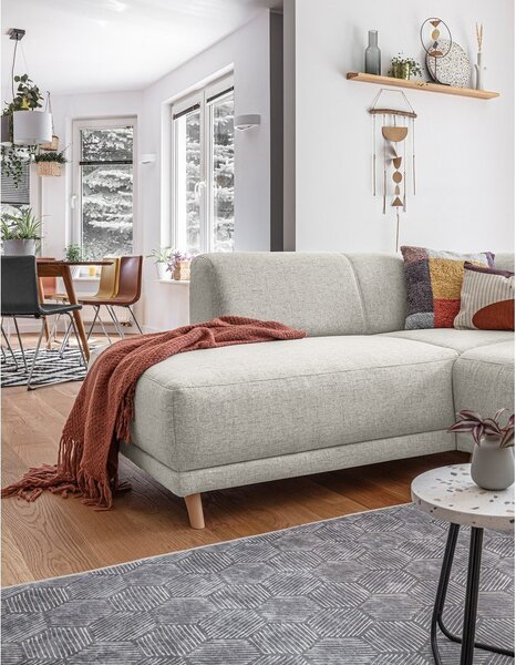 Béžová rozkládací/s úložným prostorem rohová pohovka (levý roh/do L) Classy Sophie – Miuform