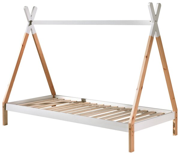 DĚTSKÁ POSTEL SE STŘÍŠKOU, 90/200 cm bílá, barvy borovice MID.YOU - Dětské postele, Online Only