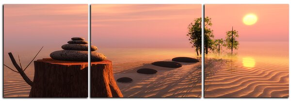 Obraz na plátně - Zen stones - panoráma 5162C (90x30 cm)