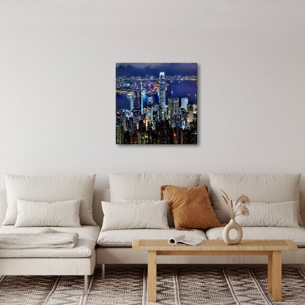 Obraz nočního města (30x30 cm)