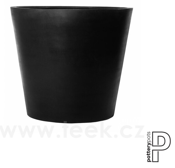 Pottery Pots Venkovní květináč kulatý Jumbo Bucket S, Black (barva černá), kolekce Natural, kompozit Fiberstone, průměr 83 cm x v 73 cm, objem cca 295 l
