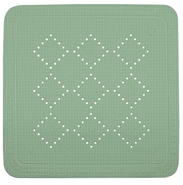 Spirella protiskluzová podložka do sprchy ALASKA, bazalkově zelená PVC, 55 x 55 cm