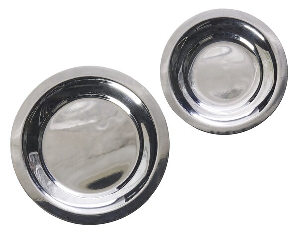 Kovový talířek Stainless Steel – set 2 ks