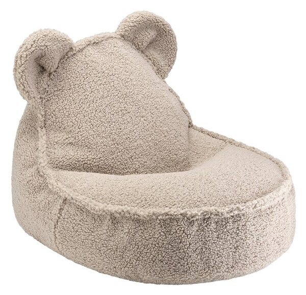 Světle hnědý dětský sedací vak z textilie bouclé Bear – Wigiwama