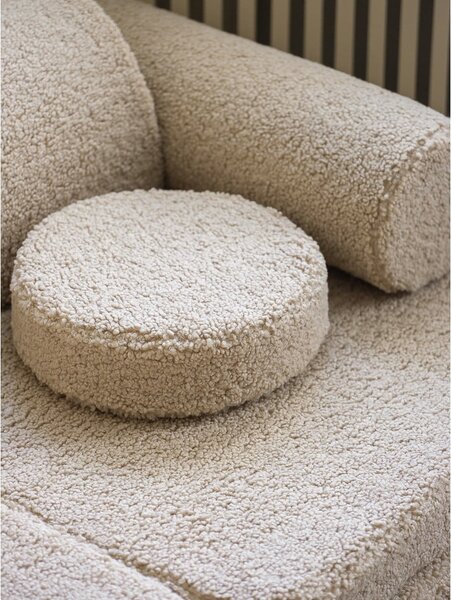 Světle hnědá dětská pohovka z textilie bouclé 132 cm Settee – Wigiwama