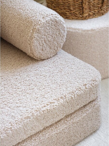 Světle hnědá dětská pohovka z textilie bouclé 132 cm Settee – Wigiwama