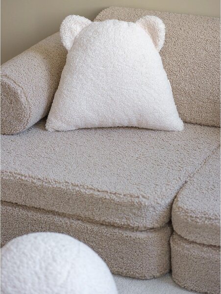 Světle hnědá dětská pohovka z textilie bouclé 132 cm Settee – Wigiwama